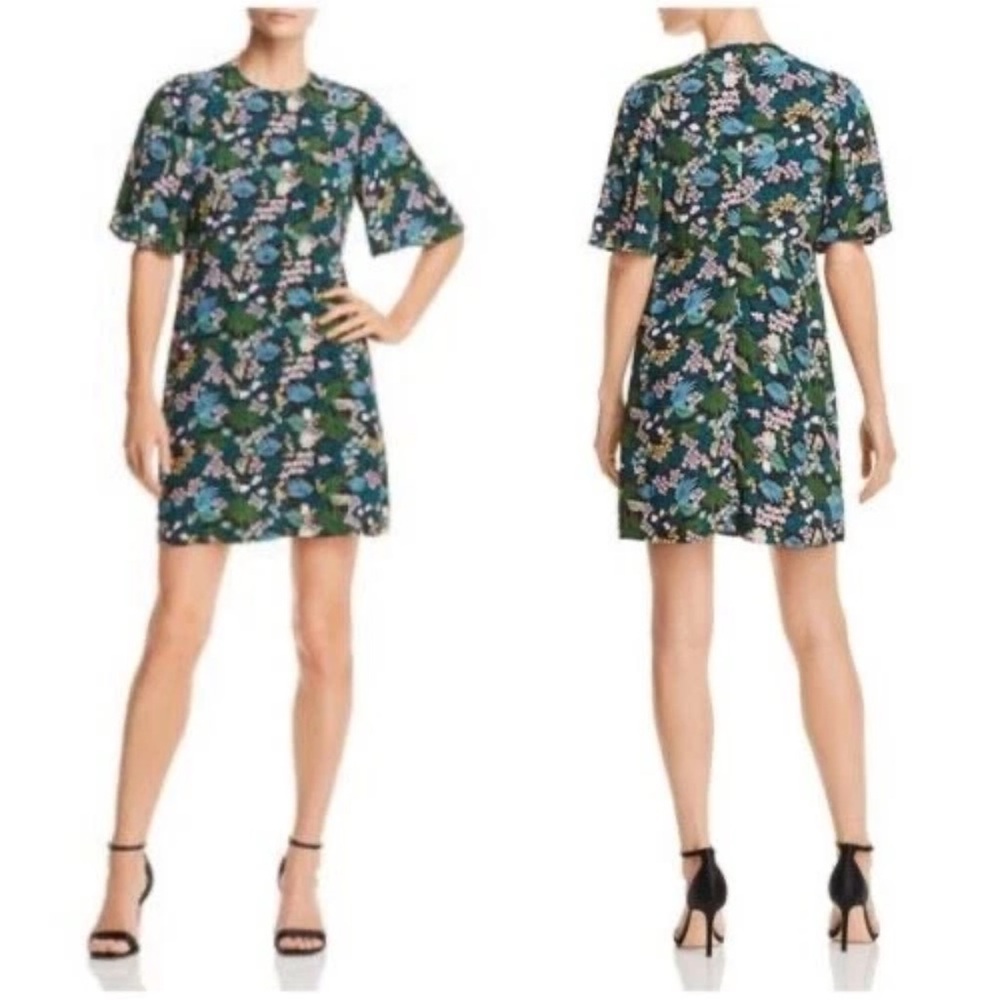 MAJE Rimbaud Crepe Tropical Floral Dress Size 1